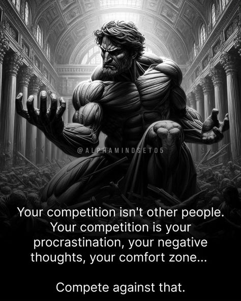 Your real battle? It's not with others; it's within. Conquer procrastination, silence doubts, and step out of comfort to truly thrive. Join @alphamindset05 for daily doses of motivation to win YOUR inner battles. #RiseAbove #InnerStrength #alphamindset05 #business #wealth #mindset #lifelessons Quotes That Changed My Life, Gym Thoughts, Halo Quotes, Hustle Mentality, Alpha Mindset, Conquer Quotes, Beast Motivation, Bravery Quotes, Meaningful Quotes About Life