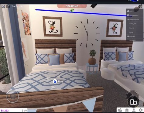 Small Room Bloxburg Ideas, Small Family Bloxburg House, Bloxburg Bedroom 2 Beds, 2 Person Bedroom Bloxburg, Bloxburg Single Bedroom Ideas, Bloxburg Shared Bedroom Ideas, Bloxburg House Room Ideas Bedroom, 2x3 Bedroom Ideas Bloxburg, Bloxburg Beedrom Ideas