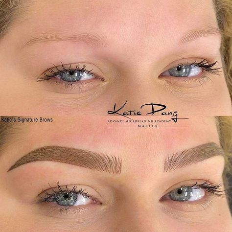 Learn all about hybrid brows – a brow style made by combining microblading and microshading. #hybridbrows #combobrows #combinationbros #microshading #microblading #eyebrowtattoo Brow Style, Cosmetic Tattoo Eyebrows, Combo Brows, Eyebrow Before And After, Types Of Eyebrows, Brow Tattoo, Brow Styling, Brow Artist, Old Tattoos