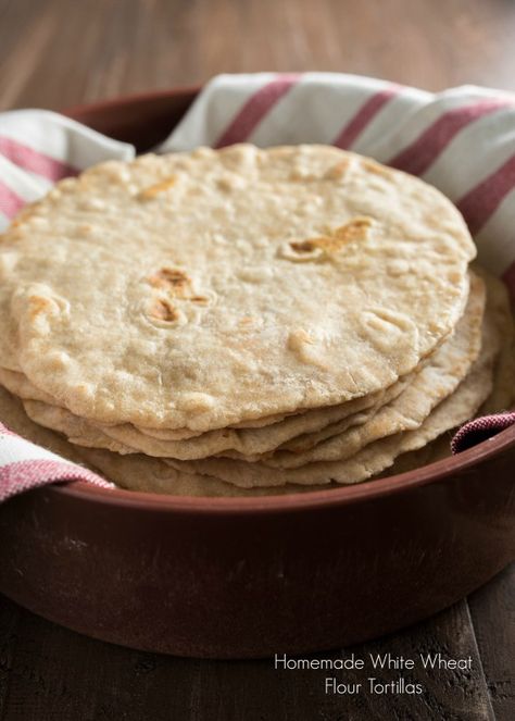 Homemade White Wheat Flour Tortillas Wheat Tortillas Recipe, Gluten Free Tortilla Recipe, Gluten Free Tortillas Recipe, Gluten Free Flour Tortillas, Wheat Flour Tortillas, Flank Steak Tacos, Tofu Tacos, Recipes With Flour Tortillas, Gluten Free Wraps