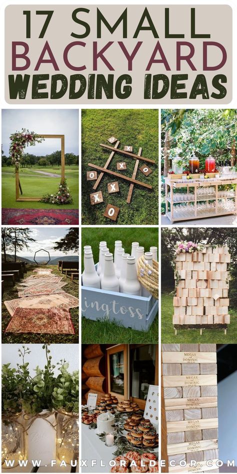 17 Small Yard Wedding ceremony Concepts For An Intimate Gathering Check more at https://howcandothis.com/weddingideas/17-small-yard-wedding-ceremony-concepts-for-an-intimate-gathering/ Wedding Ideas For Outdoors, Front Yard Wedding Decorations, Country Backyard Wedding Ideas, Small Evening Wedding Ideas, Low Key Garden Wedding, Micro Wedding Fall, Small Micro Wedding Ideas, Cheap Outside Wedding Ideas, Backyard Vow Renewal Ideas Simple