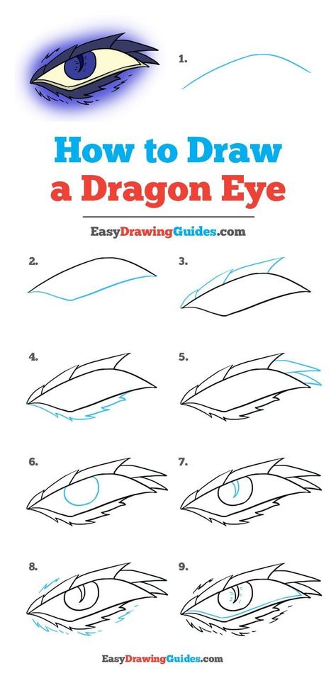 Learn How to Draw a Dragon Eye: Easy Step-by-Step Drawing Tutorial for Kids and Beginners. #DragonEye #halloween   #DrawingTutorial #EasyDrawing See the full tutorial at https://easydrawingguides.com/how-to-draw-dragon-eye/. Eyes Sketch Tutorial Step By Step, Dragon Eye Drawing, Draw A Dragon, Easy Dragon Drawings, Easy Drawing Guides, Drawing Guides, Eye Drawing Tutorials, Drawing Tutorials For Beginners, Easy Drawing Tutorial