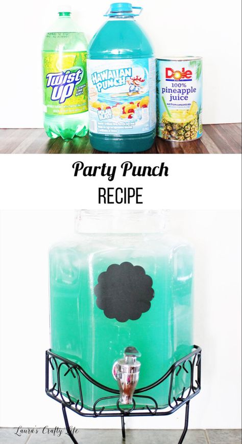 The Best Party Punch Recipe Ever. Make this delicious recipe for party punch. With only three simple ingredients, it will disappear right before your eyes, it is so good! Bridal Shower Punch, Party Punch Recipe, Blue Punch Recipe, Mermaid Birthday Party Food, Juice Party, Baby Shower Punch, Blue Punch, Birthday Party Drinks, Party Punch Recipes