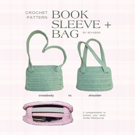 The crochet book sleeve + bag pattern is finally live on my website (biyabimi.com) 😭👜📚✨ I literally put my heart and soul into this… | Instagram Crochet Book Sleeve, Cry Now, Crochet Book, Quick Crochet Patterns, Letterpress Stationery, Crochet Design Pattern, Crochet Handbags Patterns, Crochet Fashion Patterns, Crochet Cross