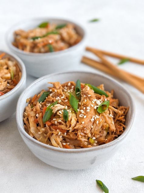 Thai Peanut Cabbage Chicken Stir Fry (Low Carb, Gluten Free, Low FODMAP Option) Low Fodmap Stir Fry Sauce, Low Fodmap Stir Fry, Cabbage Chicken Stir Fry, Chicken Cabbage Stir Fry, Leftover Shredded Chicken, Stir Fry Low Carb, Gluten Free Low Fodmap, Cabbage Chicken, Low Fodmap Chicken