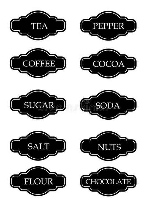 Kitchen Stickers Printable Labels Free, Kitchen Stickers Printable, Spices Stickers, Seasoning Labels, Pantry Labels Template, Spice Stickers, Pantry Labels Printable, Kitchen Canister Labels, Labels Kitchen