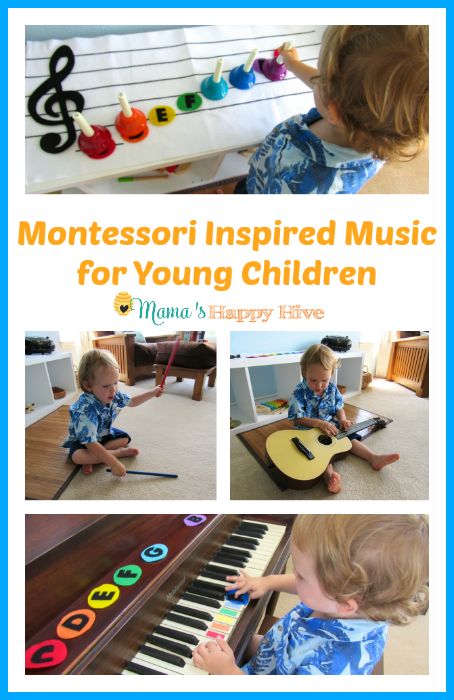 Montessori inspired music for young children that includes hand bells, guitar, piano, and more. Kids Room Montessori, Music Activities For Kids, Music For Toddlers, Montessori Lessons, Homeschool Music, Music Lessons For Kids, Preschool Music, Education Positive, Montessori Preschool