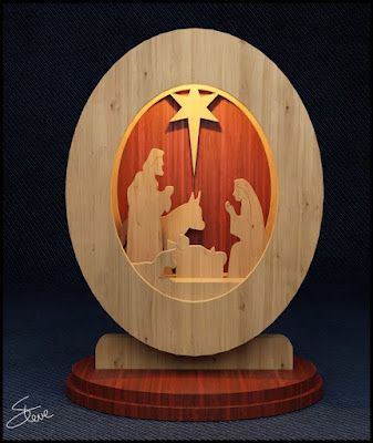 Scrollsaw Workshop: 3D Enclosed Nativity and Merry Christmas Scroll Saw Patterns. Scrollsaw Christmas Patterns, Scroll Saw Light Box Patterns, Wooden Manger Nativity Diy, Steve Good Scroll Saw Patterns, Scroll Saw Christmas Projects, Scroll Saw Nativity, Scrollsaw Patterns Free, Christmas Scroll Saw Patterns, Scroll Saw Ideas