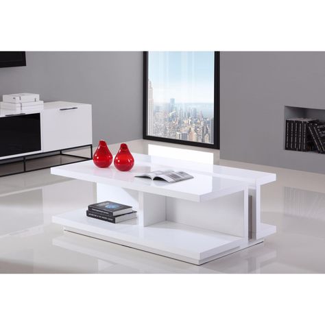 DJ Coffee Table White Klub Stolovi, Coffee Sofa, Sofa End Tables, Contemporary Coffee Table, Cool Coffee Tables, Coffee Table White, Coffee Table Wayfair, Modern Coffee Table, Furniture Of America