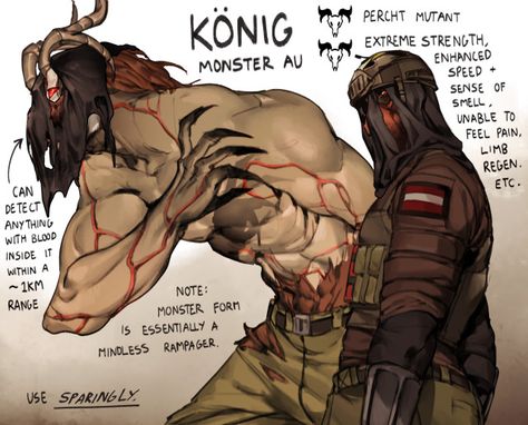 monster au intros - konig and horangi! access all my content early on patreon – @bluegiragi on Tumblr Cod Monster Au Ghost, Ghost Monster Au, Bluegiragi Cod, Bluegiragi Cod Monster Au, Konig X Ghost Fanart, Call Of Duty Monster Au, How To Draw A Demon, Monster Au Cod, My Daemon