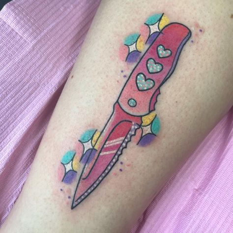 Louise Simpson on Instagram: “Tough knife for Jed, thank you 🔪💖✨” Cute Knife Tattoo, Cute Knife, Knife Tattoo, Body Modification, Body Modifications, Watercolor Tattoo, Tatting, Tattoo Ideas, Arts And Crafts