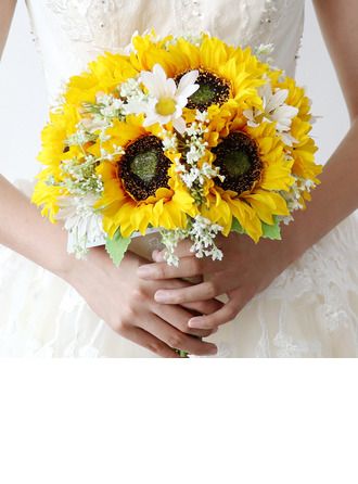 JJ's House Bouquets 11.02\"(Approx.28cm) 1 PC 8.66\" (Approx.22cm) Silk Round Sunflower Artificial Bridesmaid Bridal Wedding Flowers. #JJ's House #Bouquets #1PC #Silk #Round #Sunflower #Artificial #Bridesmaid #Bridal #WeddingFlowers Small Country Weddings, Sunflower Bridesmaid, Sunflower Bridesmaid Bouquet, Bridal Wedding Flowers, Bridesmaid Bouquets, Artificial Flowers Wedding, Fall Wedding Flowers, Small Bouquet, Bridesmaid Wedding