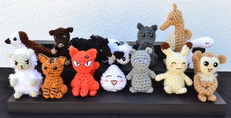 Fruits Basket Zodiac Animals  FREE PATTERN FOR EACH ONE  LOVE LOVE LOVE THESE PATTERNS Fruit Basket Zodiac, Fruits Basket Zodiac Animals, Crochet Fruit Basket, Fruit Basket Diy, Fruits Basket Zodiac, Fruit Baskets Diy, Crochet Basket Patterns, Zodiac Animals, Basket Anime