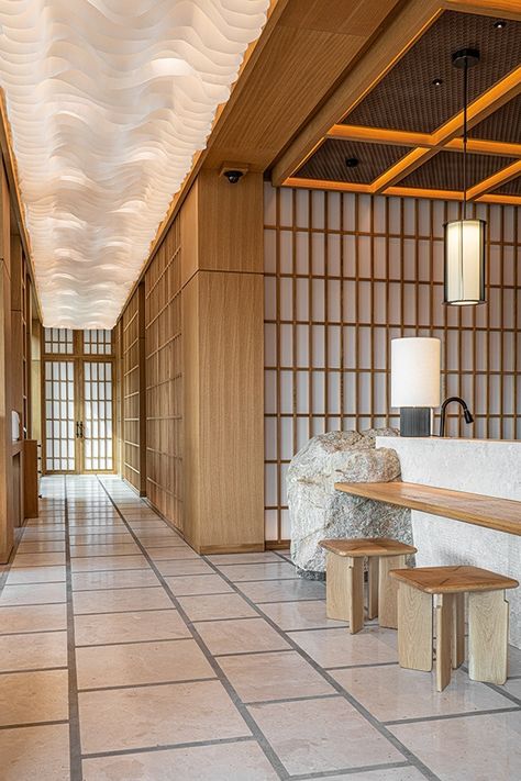 [Japanese Aesthetics] :: Behance Japanese Lobby Interior Design, Japanese Aesthetic Restaurant, Omakase Design, Japanese Cafe Aesthetic, Japanese Restaurant Aesthetic, Japanese Flooring, Japanese Cafe Interior, Interior Design Japanese, Japanese Restaurant Interior