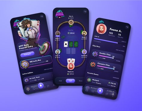 Dashboard App, Game Interface, Game Ui Design, Mobile Ui Design, Poker Games, App Interface, Games Images, Game Concept, App Ui Design