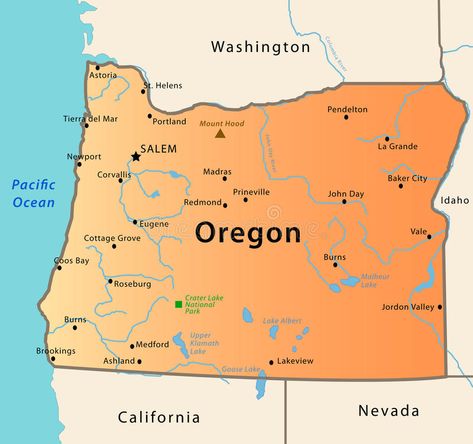 Oregon map. Illustration of the map of Oregon, USA. The brown Triangle indicates , #Affiliate, #USA, #brown, #Triangle, #Oregon, #map #ad Oregon Map Illustration, Oregon Map Art, Oregon Trail Activities, Moving To Portland Oregon, Ginger Beauty, St Helens Oregon, National Park Illustration, Map Of Oregon, Cottage Grove Oregon