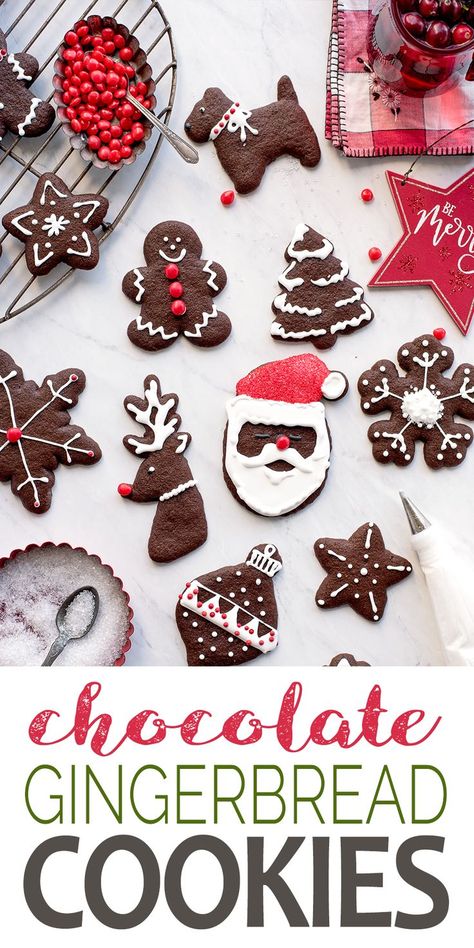 Healthy Gingerbread Cookies, Chocolate Gingerbread Cookies, Gingerbread Chocolate, Easy Gingerbread Cookies, Best Gingerbread Cookies, Chewy Gingerbread Cookies, Soft Cookie Recipe, Easy Ramen, Chocolate Gingerbread