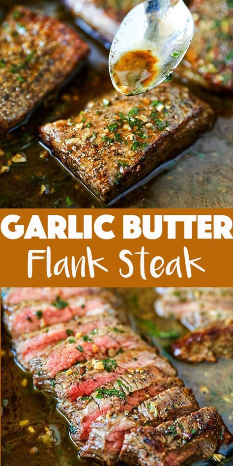 Skillet Flank Steak, Flank Steak Oven, Steak Oven, Steak Sirloin, Steak Marinades, Steak In Oven, Pan Seared Steak, Flank Steak Recipes, Oven Recipe