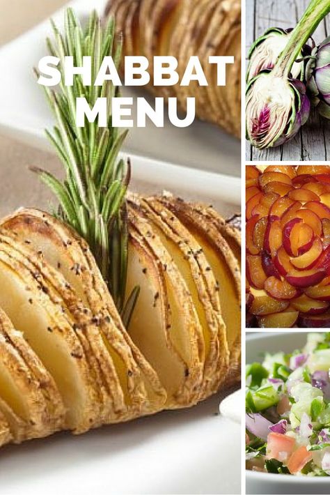 Shabbat Menu, Everything you need for the perfect Shabbat Hebrew Recipes, Sabbath Meals, Shabbat Dinner Recipes, Zaatar Chicken, Shabbat Recipes, Biblical Feasts, Jewish Foods, Calories In Vegetables, Kosher Food