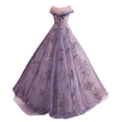 ad eBay - Find many great new & used options and get the best deals for Womens Off Shoulder Floral Long Dress Princess Evening Dresses Party Purple Gown at the best online prices at eBay! Free shipping for many products! Purple Floral Gown, Purple Poofy Dress, Dress Aesthetic Royal, Purple Fantasy Dress, Fantasy Prom Dress, Long Dress Princess, Princess Dress Aesthetic, Purple Ballgown, Purple Princess Dress