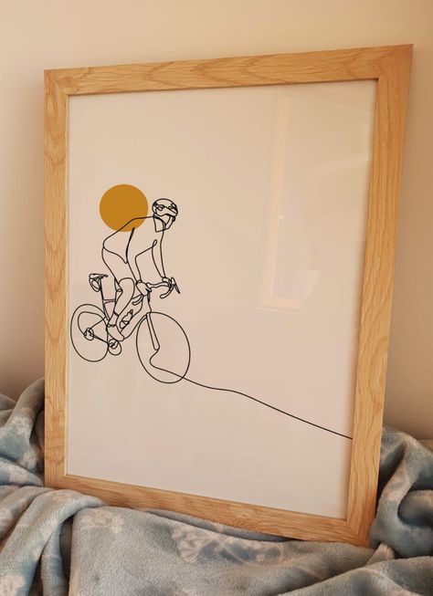 Micron Pen Art, Bike Print, Cycling Posters, Bicycle Painting, Black And White Wall Art, Art Minimaliste, Bike Art, Easy Watercolor, Art Workshop