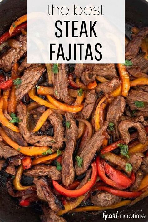 One Pan Fajitas, Diethood Recipes, Sheet Pan Steak Fajitas, Best Steak Fajitas, Beef Fajita Marinade, Steak Fajita Marinade, Beef Fajita Recipe, Steak Fajitas Recipe, Sheet Pan Steak