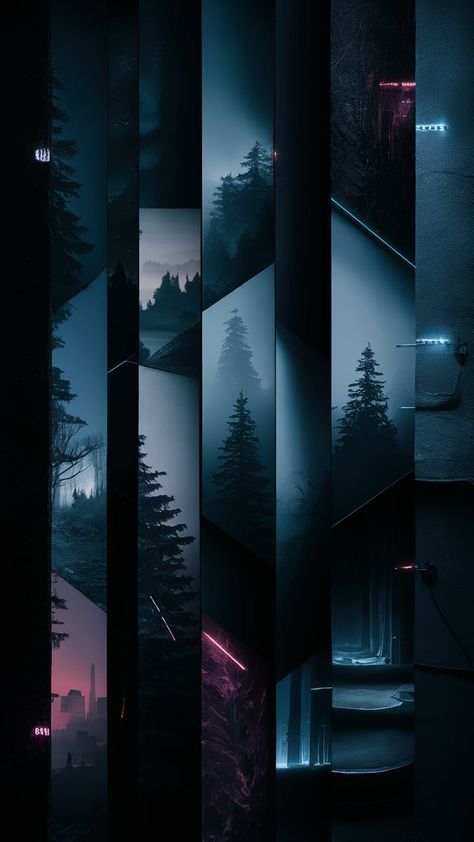 Immerse your Android device in the enigmatic allure of 'Eternal Nocturne,' a wallpaper that masterfully blends deep shadows with subtle highlights to create a moody, mysterious ambiance. This design features elements such as misty forests, silhouetted cityscapes, and abstract patterns, all rendered in rich hues of midnight blue, deep purples, and black. Accents of neon lights and stars subtly break the darkness, enhancing the wallpaper's captivating and soothing atmosphere. The smooth textures convey sophistication and elegance, perfect for a stylish, dark aesthetic. Dive into the depths of mystery with this visually stunning wallpaper. Mysterious Wallpaper Dark, Moody Aesthetic Wallpaper, Subtle Wallpaper, Iphone Wallpaper Earth, Wallpaper Earth, Subtle Highlights, Misty Forest, Pop Art Wallpaper, A Wallpaper