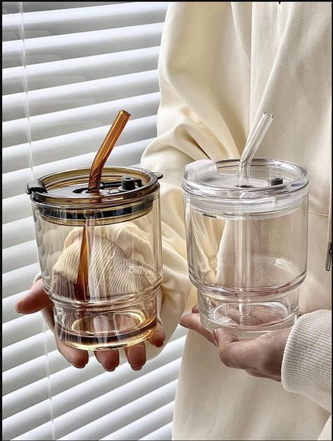 BLUEPOLAR 13oz/400ml Tumbler Water Glass, Cups with Straw and Lid Sealed Carry on for Coffee, Iced Tea, Thick Wall Insulated Glass Cup (Amber) Glass Straw Cup, Bubble Tea Cup, Breakfast Mug, Glass Cup With Lid, To Go Coffee Cups, Cup With Lid And Straw, Reusable Coffee Cup, Iced Coffee Cup, Cup With Lid