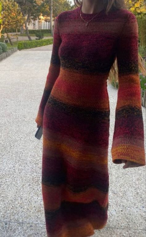 #crochet #ideas #inspiration #instagram #dress Winter Crochet Dress, Winter Crochet Outfits, Crochet Fall Dress, Winter Crochet Clothes, Crochet Dress Aesthetic, Diy Sweater Dress, Crochet Winter Dress, Crochet Winter Dresses, Crochet Long Sleeve Dress