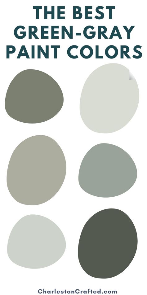 the best gray green paint colors for every home Green Gray Paint Colors, Green Gray Paint, Sage Palette, Green Exterior Paints, Green Scrapbook, Sherwin Williams Green, Sage Green Paint Color, Green Widget, Olive Green Paints