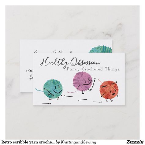 Crochet Business Cards, Crochet Cards, Crochet Logo, Ask Mom, Monkey Crochet, Personalized Crochet, Inspirational Drawings, Sewing Logo, Business Card Ideas