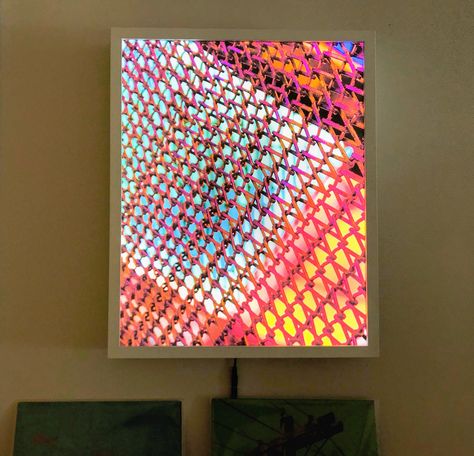 How Photos and Paintings Become Lightboxes Light Up Artwork, Wave Hotel, Lightbox Art, Expressionist Painting, Light Design, Abstract Photos, Abstract Expressionist, Paper Lamp, How To Take Photos