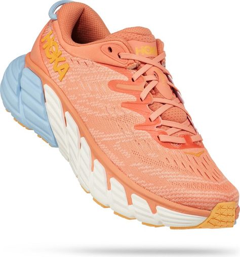 Gaviota 4 Running Shoe Peach Parfait, Hoka Shoes, Lace Heels, Coral Peach, Work Outs, Comfortable Sneakers, Kids Sneakers, Running Sneakers, Running Shoe