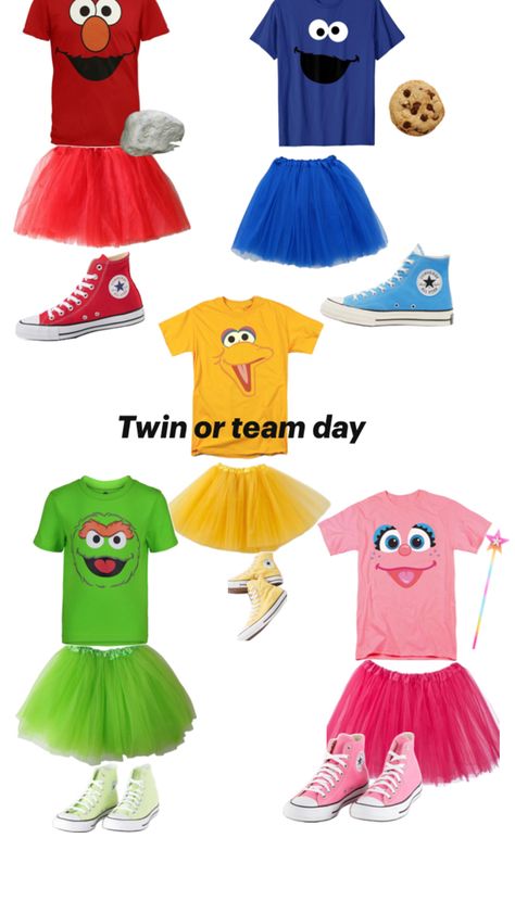 Team or twins day idea for spirit week 🌺 Twin Day Ideas For School Spirit Week Friends, Twin Day Ideas For School Spirit Week, Spirit Week Twin Day, Twin Day Ideas, Twin Day Spirit Week, Twin Day Outfits, School Spirit Week, Spirit Week Outfits, Twin Day