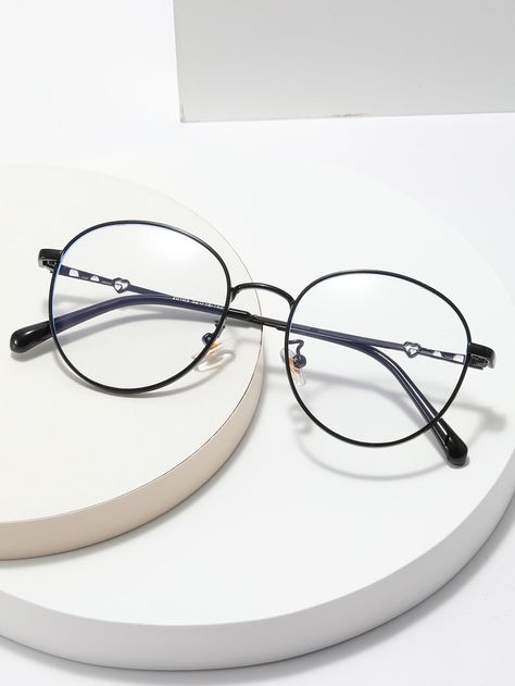 Round Frame Anti-blue Light Eyeglasses Round Aesthetic Glasses, Aesthetic Round Glasses, Korean Glasses Frames, Cute Round Glasses Aesthetic, Black Circle Glasses Aesthetic, Circle Frame Glasses, Round Glasses Aesthetic, Korean Eyeglasses, Black Glasses Aesthetic