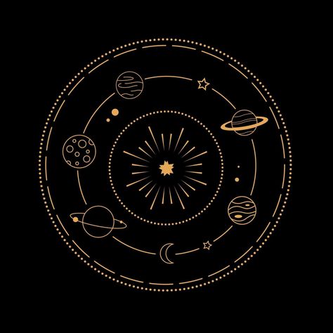 Astrological Symbols, Watch Wallpaper, Phone Themes, App Icon, The Magic, Vector Art, Astrology, Vector Free, Celestial Bodies