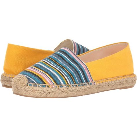 Sam Edelman Verona (Yellow Multi Mini Stripe Print Canvas) Women's 1-2... ($28) ❤ liked on Polyvore featuring shoes, multi, mid heel shoes, canvas espadrilles, print shoes, miniature shoes and sam edelman espadrilles Mini Shoes, Striped Espadrilles, Blue Espadrilles, Espadrille Sneakers, Striped Shoes, Canvas Slip On Shoes, Mid Heel Shoes, Slip On Espadrilles, Shoes Canvas