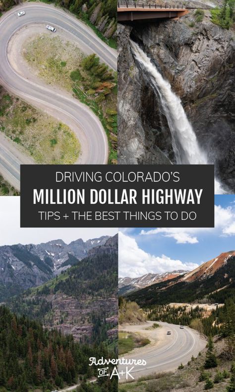 Driving the Million Dollar Highway: Things to do from Silverton to Ouray! California To Colorado Road Trip, Denver To Telluride Road Trip, Colorado 5 Day Road Trip Itinerary, Million Dollar Highway Colorado, Colorado Vacation Summer, Million Dollar Highway, Travel Colorado, Western Road Trip U.s. States, Camping Colorado