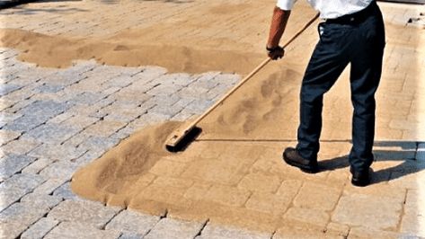 Paver Sealer, Paver Sand, Polymeric Sand, Pavers Diy, Brick Paver Patio, Landscape Pavers, Push Broom, Paver Walkway, Driveway Landscaping