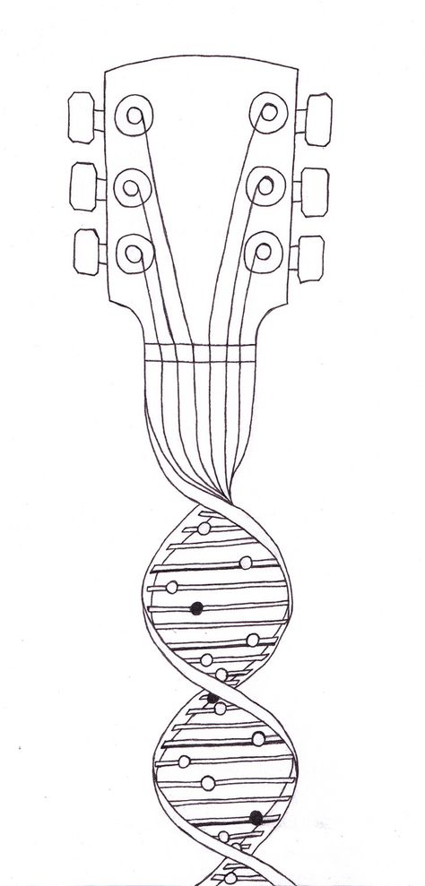 Dna_chords_sketch_ Science Bedroom, Dna Activities, Dna Drawing, Dna Facts, Brothers Tattoo, Dna Art, Dna Tattoo, Rosalind Franklin, Mechanic Tattoo