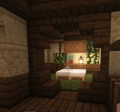 Hobbit Hole Bedroom, Minecraft Bedroom Interior, Bedroom In Minecraft, Hobbit Bedroom, Minecraft Rooms, Minecraft Home, Bedroom Interior Ideas, Minecraft House Decor, Minecraft House Interior