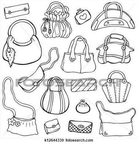 Hand Bags Drawing, Handbag Clipart, Clipart Drawings, Rose Coloring, Paisley Background, Wild Animals Vector, Fashion Figure, Fashion Figure Drawing, Fashion Illustrations Techniques