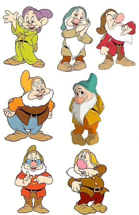 Snow White And 7 Dwarfs, Snow White Characters, Snow White 7 Dwarfs, Disney Character Drawings, Disney Quilt, Snow White Birthday Party, Snow White Seven Dwarfs, Tema Disney, Walt Disney Characters