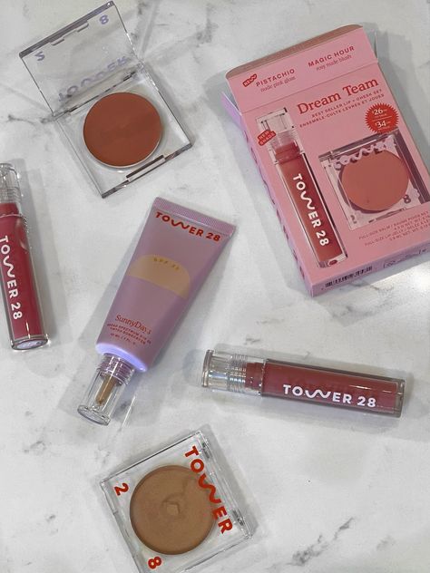 tower-28-beauty-haul-the-Kristen-diary-blog Makeup Product Photos, Tower Makeup, Tower 28 Blush Office Hour, Tower Blush, Tower 28 Aesthetic, Tower 28 Products, Tower 28 Blush, Tower 28 Makeup, Tower 28 Beauty