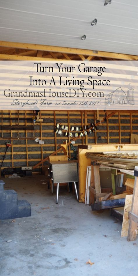 Garage Sleeping Space, Closing In Garage Ideas Living Spaces, Turning A Garage Into Living Space, Close In Garage Ideas Living Spaces, Turn Garage Into Living Space, Converting Garage To Living Space, Garage Into Bedroom, Garage Hang Out Space, Garage Office Ideas