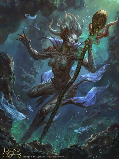 ArtStation - Fiorella Abyssal Scourge, Wisnu Tan Underwater Humanoid, Dnd Underwater, Underwater Character, Character Brainstorm, Pirate Rpg, Underwater People, Sea Elf, Legend Of The Cryptids, Fish People