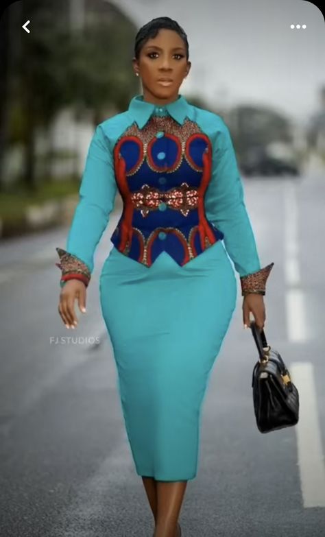 Modest Dresses Fashion, Traditional African Clothing, Corporate Dress, African Print Dress Ankara, Short African Dresses, Best African Dresses, African Wear Dresses, African Inspired Clothing, African Print Dress Designs