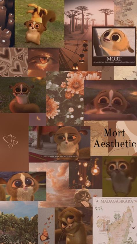 Mort Madagascar Wallpaper, Mort Madagascar Icon, Ava Animal, Madagascar Funny, Cursed Wallpaper, Madagascar Wallpaper, Madagascar Animals, Funny Cursed, King Julian