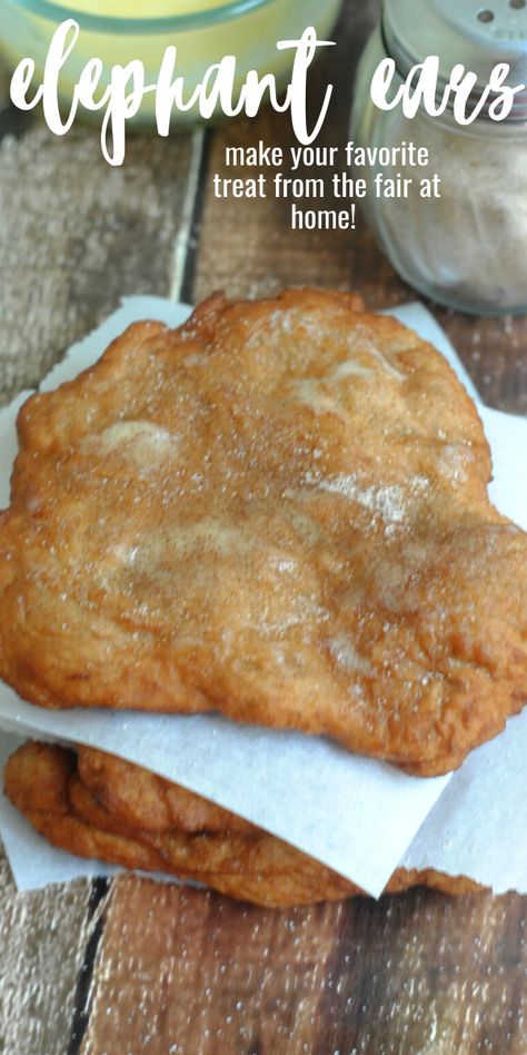 Elephant Ear Recipe, Elephant Ears Recipe, State Fair Food, Apple Coffee Cakes, Carnival Food, Fry Bread, Elephant Ears, Fair Food Recipes, Köstliche Desserts