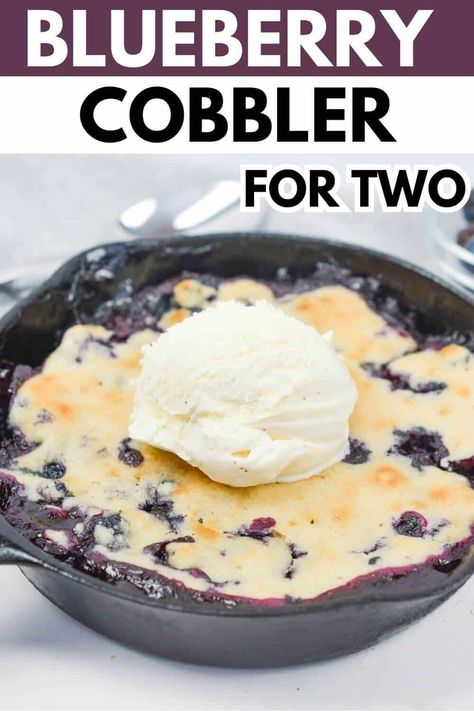 Blueberry Cobbler Small Batch, Small Batch Blueberry Cobbler, Blueberry Cobbler For One, Blueberry Recipes Small Batch, Small Batch Blueberry Desserts, Small Batch Blueberry Recipes, Fresh Blueberry Desserts Easy, Mini Blueberry Cobbler, Small Blueberry Cobbler